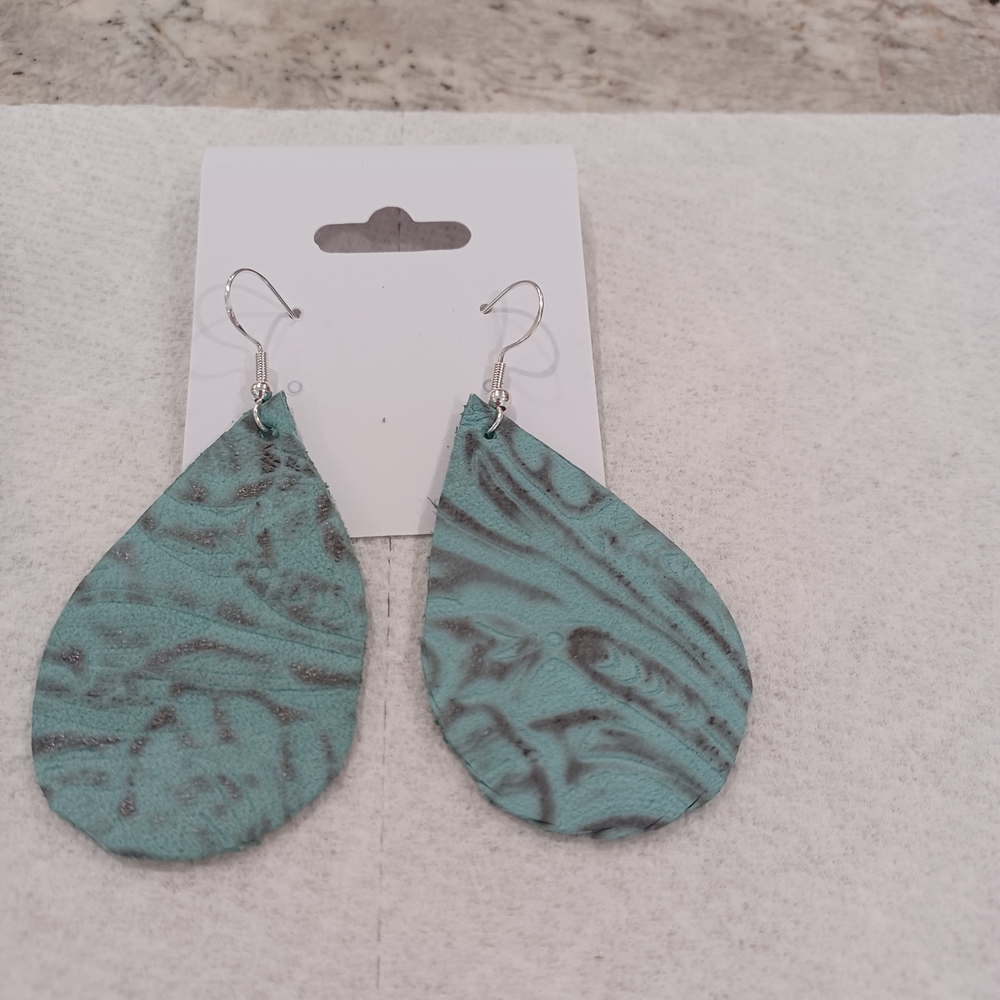 Elegant Teal Drop Earrings